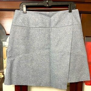 Gorgeously chic soft blue grey “wrap” mini skirt